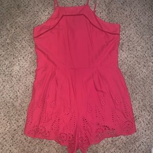 Deep red romper